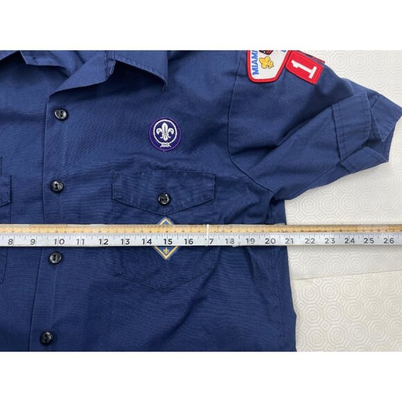 Vintage Boy Scouts America Blue Troop Shirt Boys Youth XL - Picture 6 of 9